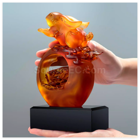 Customization Creative Ancient Glass Jade Rabbit Award Promotional Products