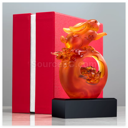 Customization Creative Ancient Glass Jade Rabbit Award Promotional Products