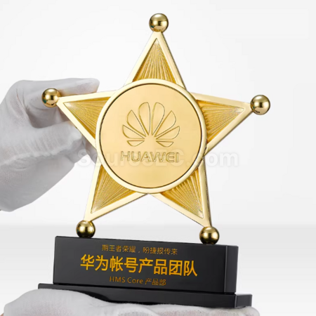Customization Creative Five-Pointed Star Metal Trophy Promotional Products