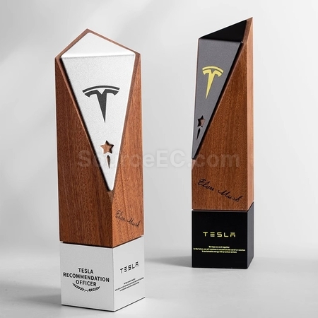 Customization Folded Edge Solid Wood Trophy Promotional Products
