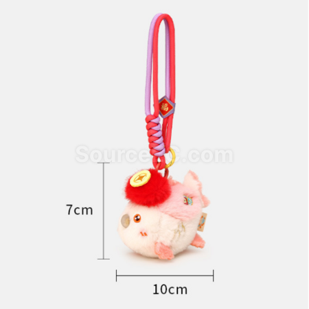 Customization Small Fish Blowing Bubbles Plush Keychain Pendant Promotional Products