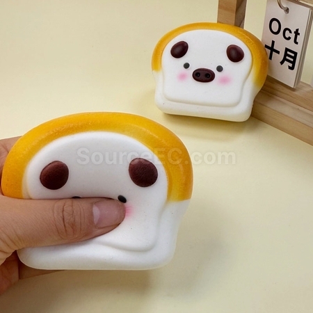 Customization Toast Little Pig Squishy Stress Relief Toy Promotional Products
