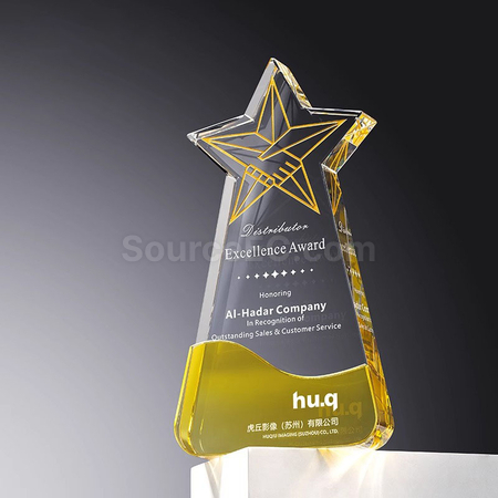 Customization Five-pointed star crystal trophy Promotional Products