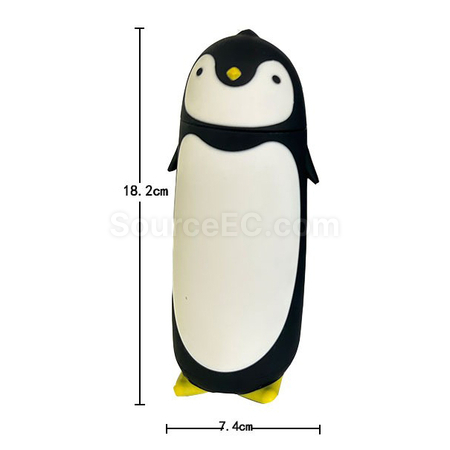 Customization Cute Penguin Glass Cup Promotional Products