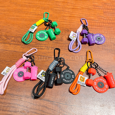 Customization Sports Barbell Keychain Promotional Products