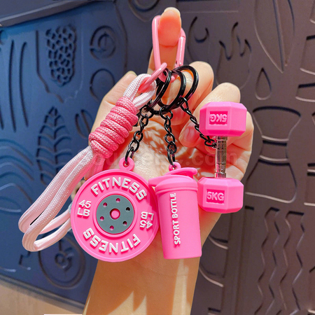Customization Sports Barbell Keychain Promotional Products