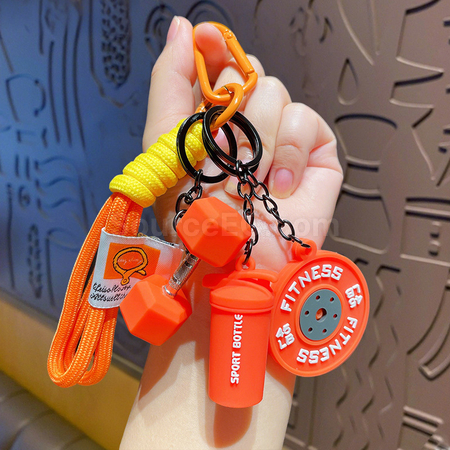 Customization Sports Barbell Keychain Promotional Products
