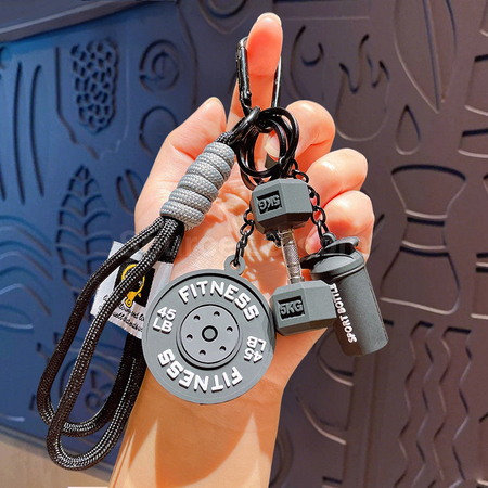 Customization Sports Barbell Keychain Promotional Products