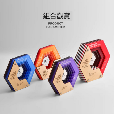 Customization Multi-layer Acrylic Wooden Trophy Promotional Products