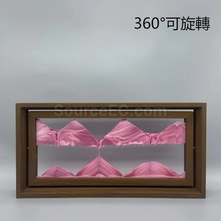 Customization Solid Wood Rotating Sand Painting Decompression Ornament Promotional Products