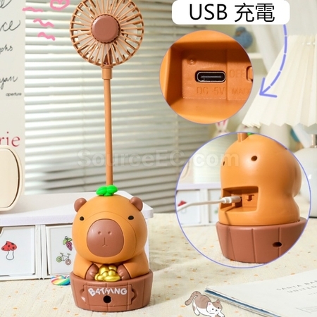 Customization Cartoon Pencil Sharpener USB Rechargeable Mini Fan Promotional Products