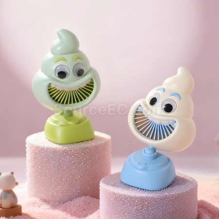 Customization Funny Poop-Shaped Rechargeable Mini Fan Promotional Products