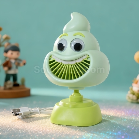 Customization Funny Poop-Shaped Rechargeable Mini Fan Promotional Products