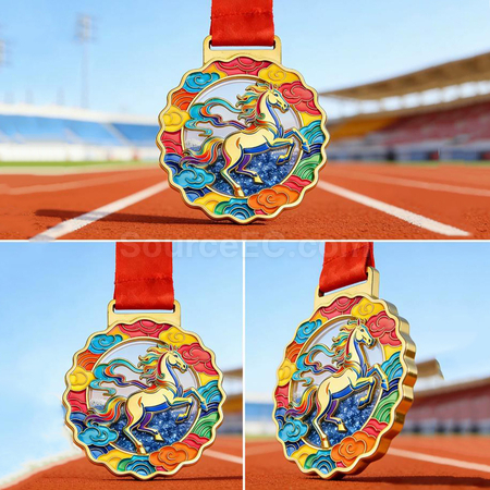 Customization Horse Metal Medals Promotional Products
