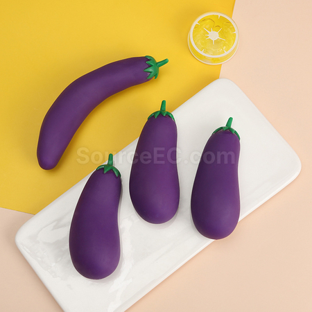 Customization Eggplant TPR Stress Relief Toy Promotional Products