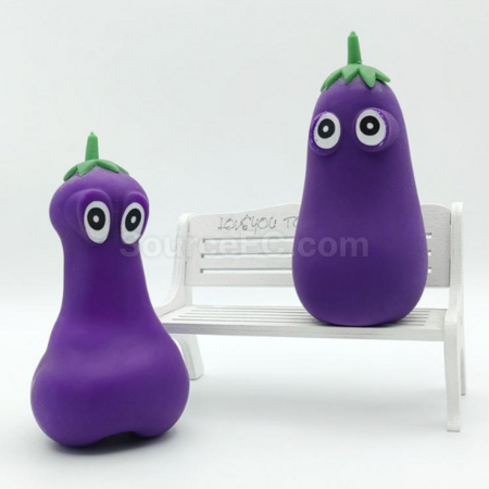 Customization Eggplant TPR Stress Relief Toy Promotional Products