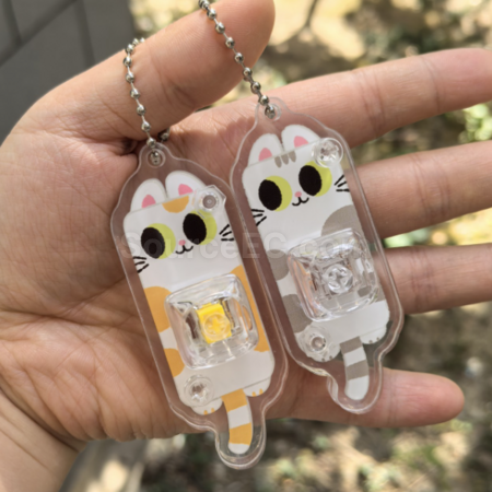 Customization Cat Button Stress Relief Toy Keychain Promotional Products