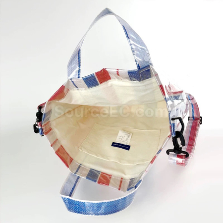 Customization PVC detachable Crossbody Woven Shopping Bag Promotional Products