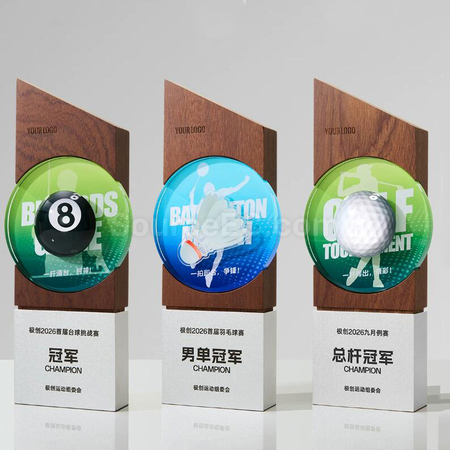 Customization Solid Wood Crystal Award Promotional Products