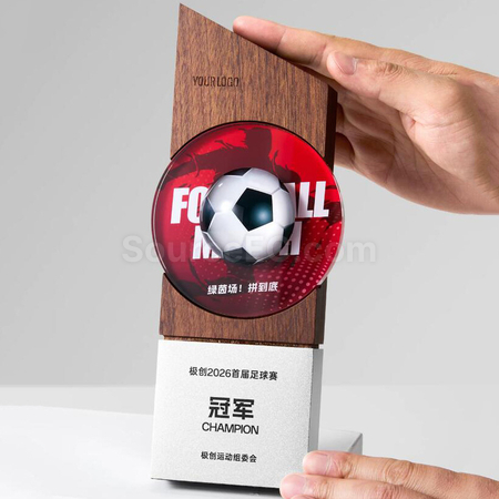 Customization Solid Wood Crystal Award Promotional Products