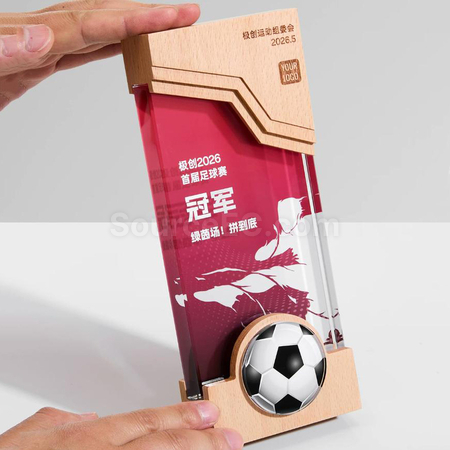 Customization Solid Wood Crystal Award Promotional Products