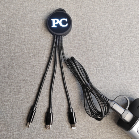 Customization 5-in-1 Llluminated Logo Charging Cable Promotional Products