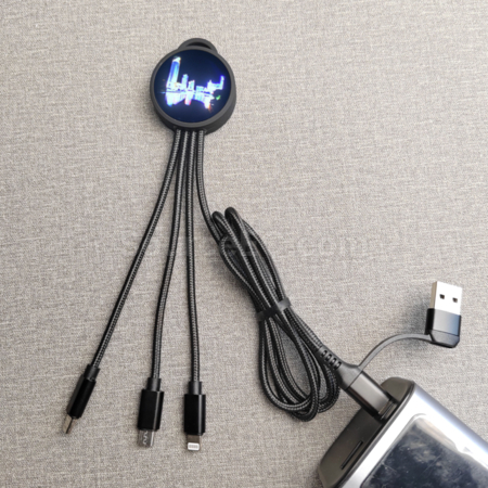 Customization 5-in-1 Llluminated Logo Charging Cable Promotional Products