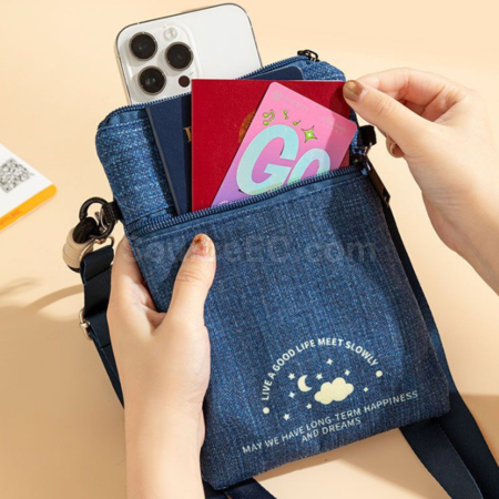 Customization Cute Denim Crossbody Bag Promotional Products