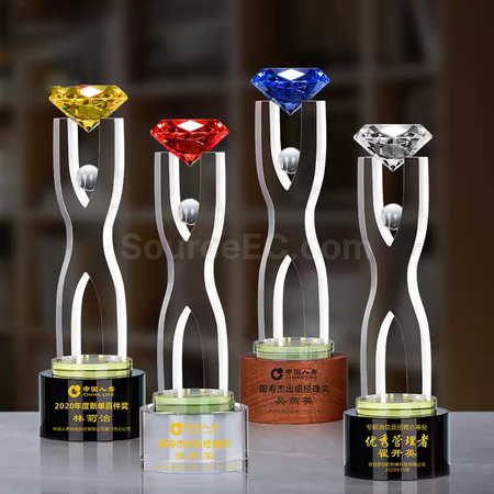 Customization Diamond Crystal Trophy Promotional Products