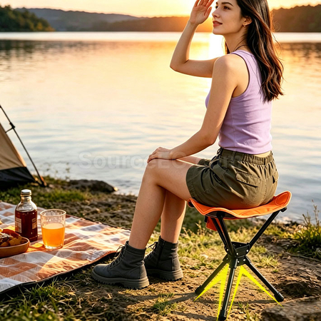 Customization Rotatable Folding Stool for Outdoor Camping Promotional Products
