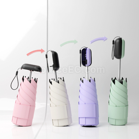 Customization Retractable Handle Mini Sun Umbrella Promotional Products