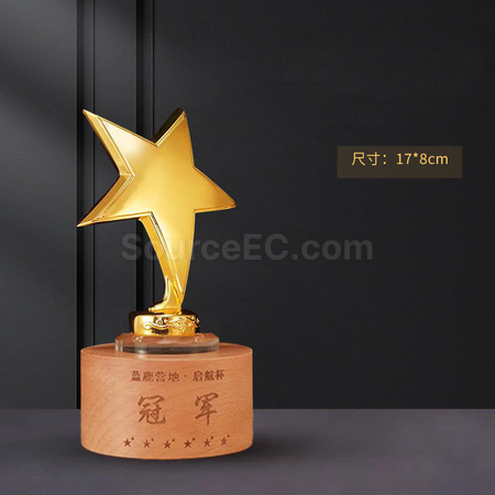 Customization Wooden Metal Trophy Promotional Products