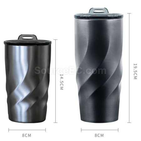 Customization Uncle Earth Ocean Recycling 304 Stainless Steel Vacuum Vortex Coffee Mug Promotional Products
