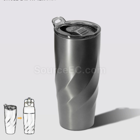 Customization Uncle Earth Ocean Recycling 304 Stainless Steel Vacuum Vortex Coffee Mug Promotional Products