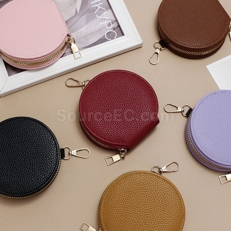 Customization Mini Round Zipper Coin Purse Promotional Products