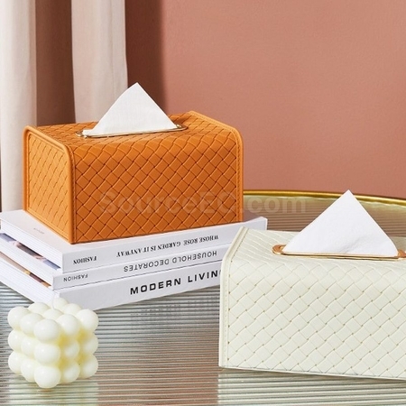 Customization Luxury Leather Tissue Box Promotional Products