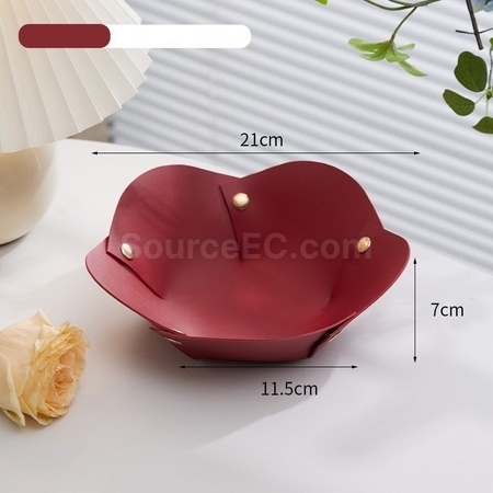 Customization Flower Shape PU Leather Tray Promotional Products