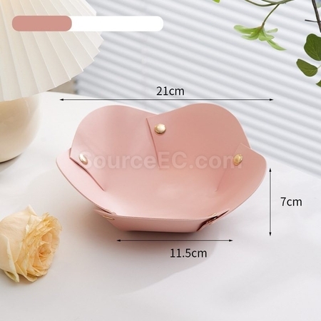 Customization Flower Shape PU Leather Tray Promotional Products
