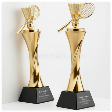 Customization Badminton Resin Trophy Promotional Products