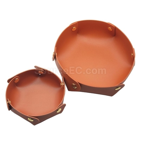 Customization Round PU Leather Storage Box Promotional Products