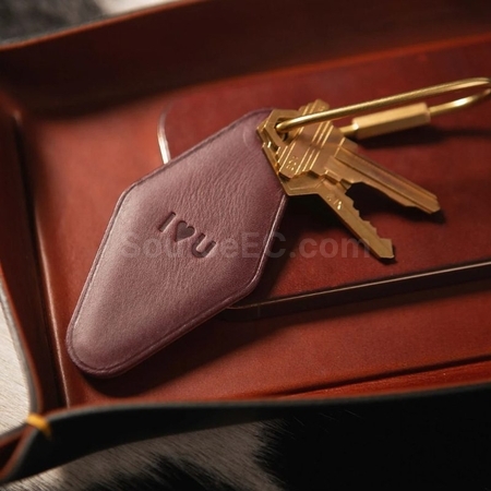 Customization Double-Sided Diamond PU Leather Keychain Promotional Products