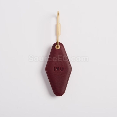 Customization Double-Sided Diamond PU Leather Keychain Promotional Products