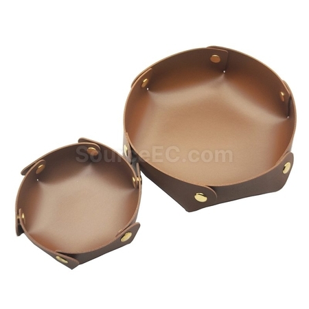 Customization Round PU Leather Storage Box Promotional Products