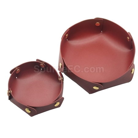 Customization Round PU Leather Storage Box Promotional Products