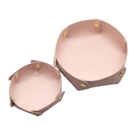 Customization Round PU Leather Storage Box Promotional Products