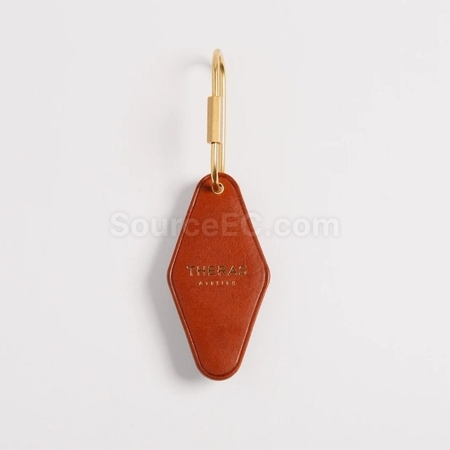 Customization Double-Sided Diamond PU Leather Keychain Promotional Products