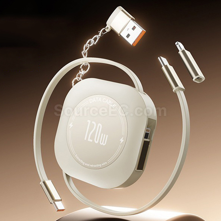 Customization Retractable Storage Fast Charging Data Cable Promotional Products