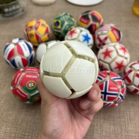 Customization Football Stress Relief Ball-shaped Button Keychain Promotional Products