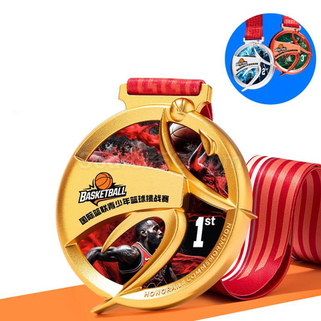Basketball Metal Medal