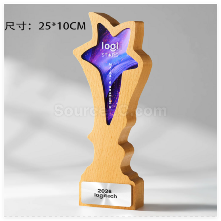 Customization Creative Wooden Crystal Trophy Promotional Products